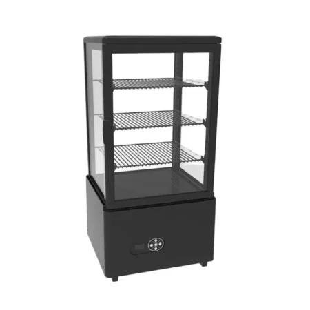 Black Countertop Display Refrigerator 3 Shelves 68L