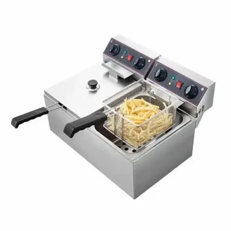 Double Tank Electrical Deep Fryer 2x10L Countertop